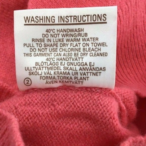 Vintage Sims Ltd Men's Size Large (42/102 cm) 100% Lambswool V-Neck Sweater Pink - Picture 10 of 12